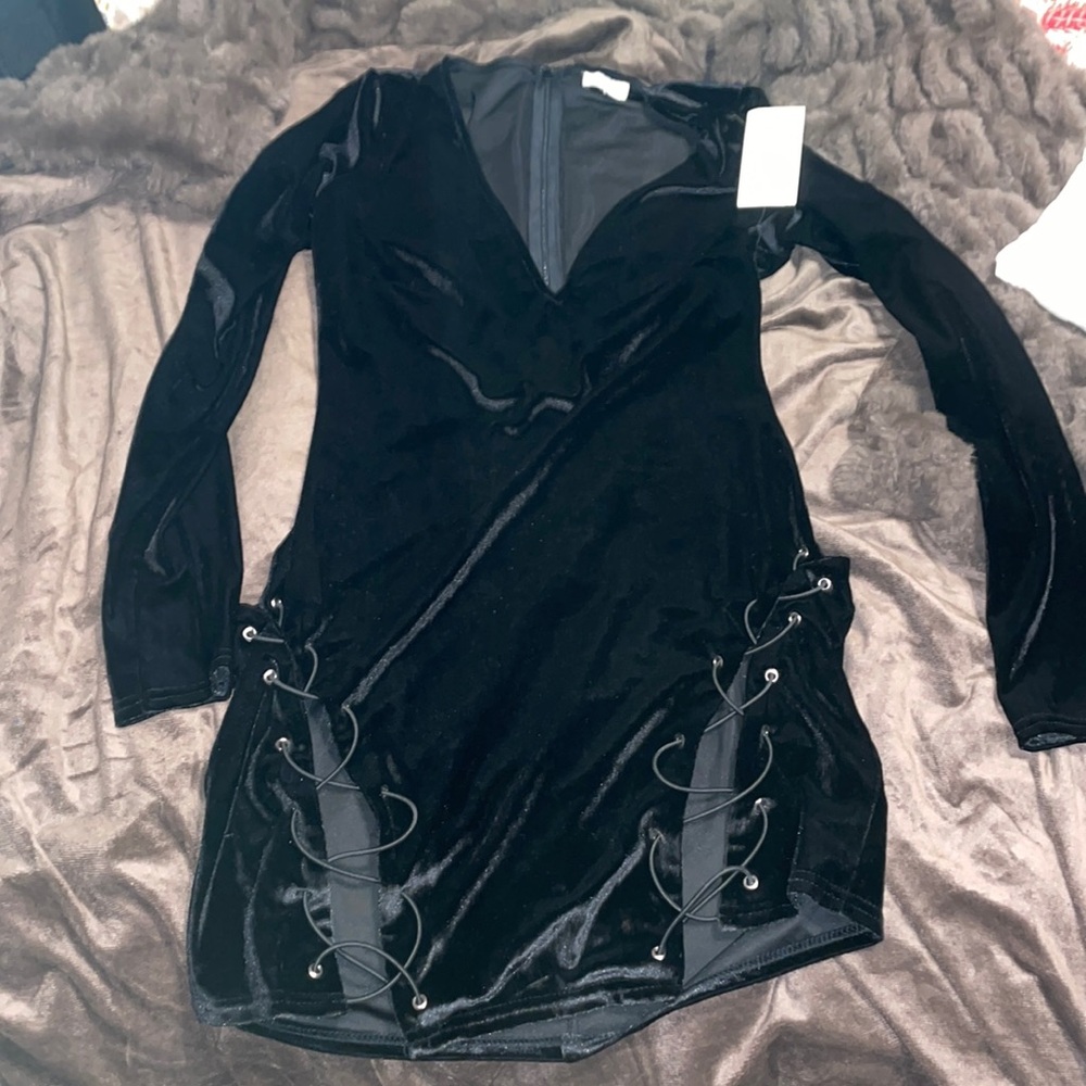 Velvet bodycon dress